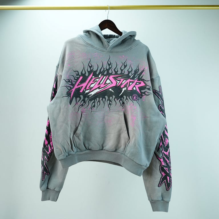 Hellstar Future Flame Hoodie Grey - 5