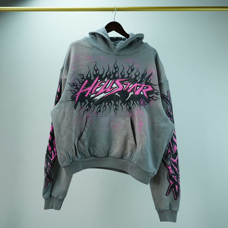 Hellstar Future Flame Hoodie Grey - 6