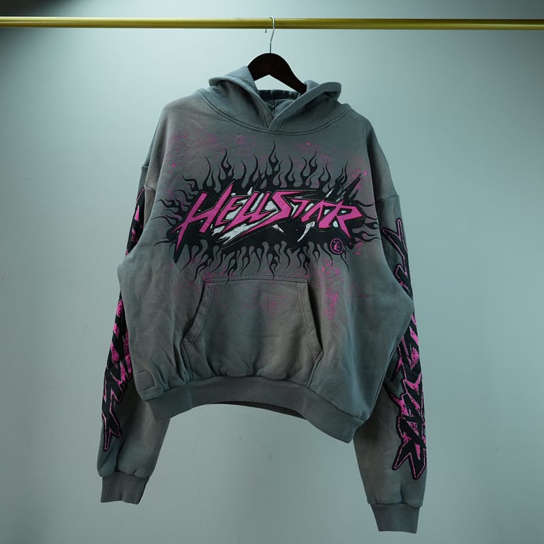 Hellstar Future Flame Hoodie Grey - 7
