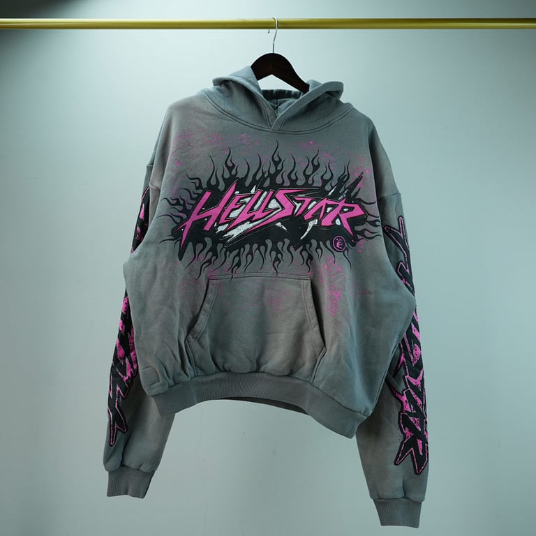 Hellstar Future Flame Hoodie Grey - 8