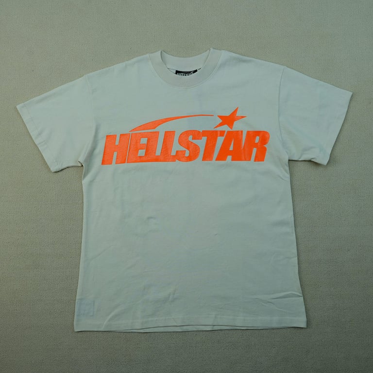Hellstar Classic T-shirt White/Orange - 4