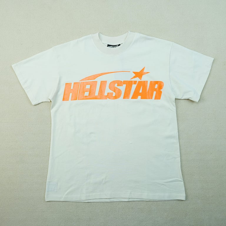 Hellstar Classic T-shirt White/Orange - 5