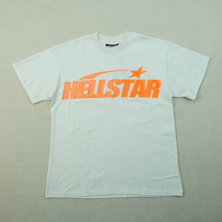Hellstar Classic T-shirt White/Orange - 6