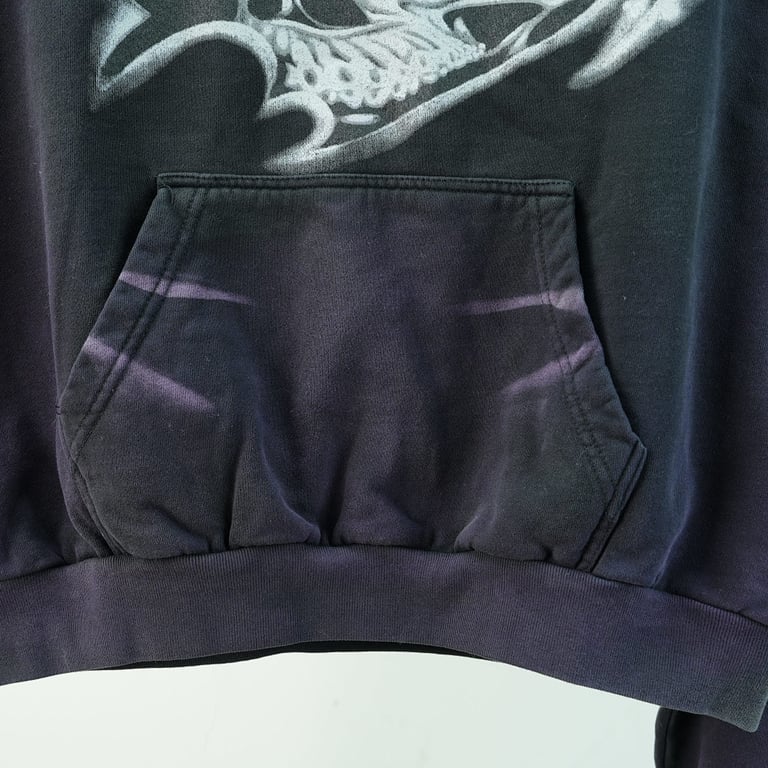 Hellstar Airbrushed Skull Hoodie Black - 14
