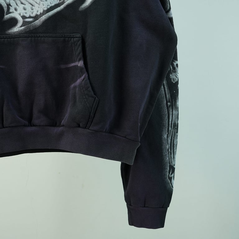 Hellstar Airbrushed Skull Hoodie Black - 15