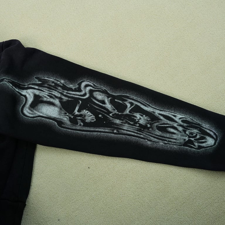 Hellstar Airbrushed Skull Hoodie Black - 18