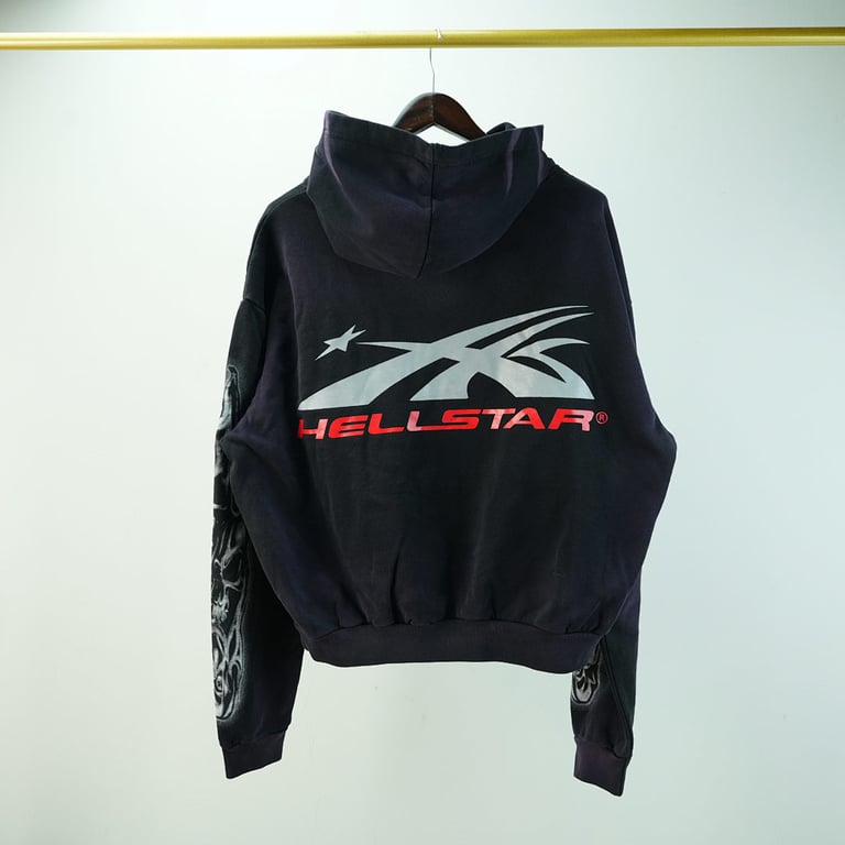 Hellstar Airbrushed Skull Hoodie Black - 20
