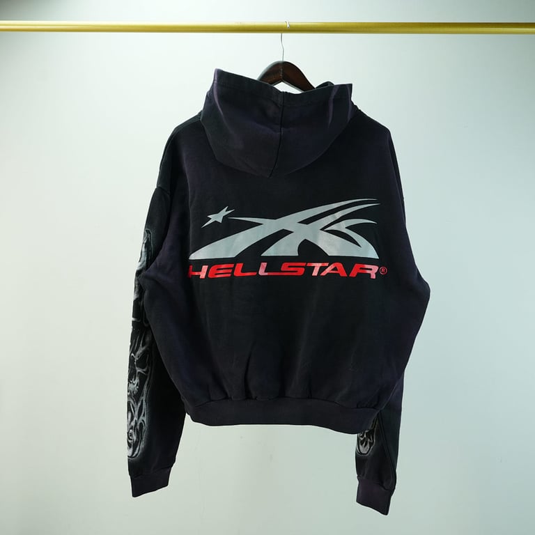 Hellstar Airbrushed Skull Hoodie Black - 21