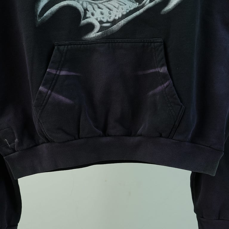 Hellstar Airbrushed Skull Hoodie Black - 9