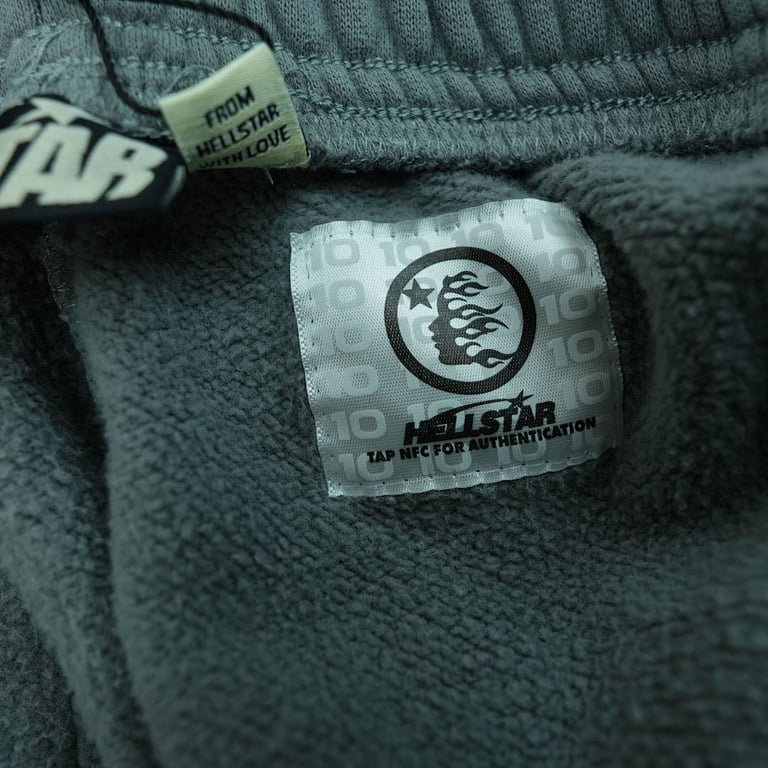 Hellstar Future Flames Sweatpants Grey/Green - 15