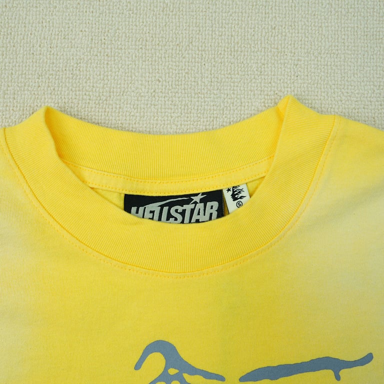 Hellstar Jesus Graphic T-Shirt Yellow - 11