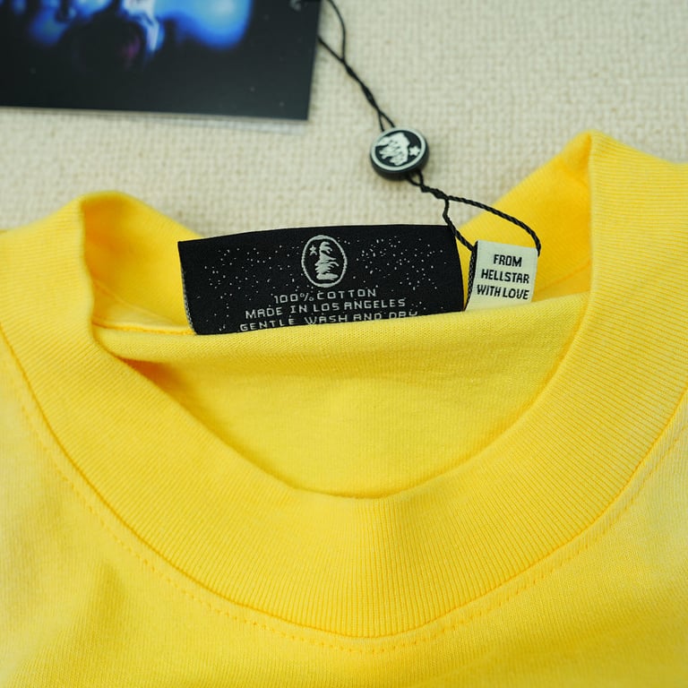 Hellstar Jesus Graphic T-Shirt Yellow - 13