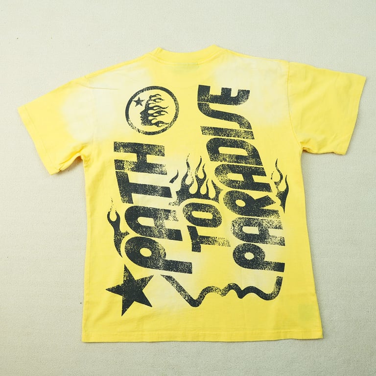 Hellstar Jesus Graphic T-Shirt Yellow - 15