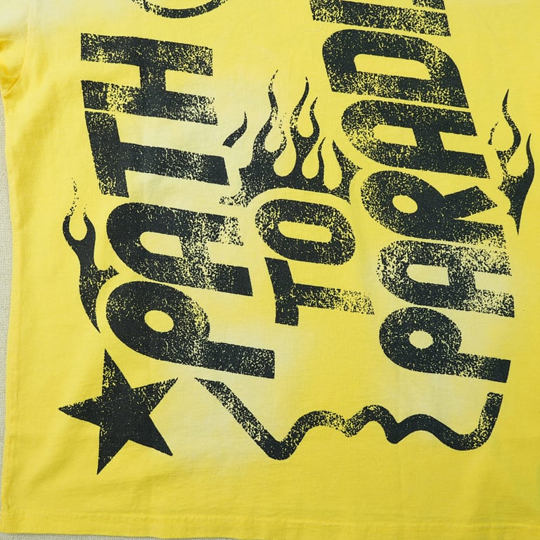 Hellstar Jesus Graphic T-Shirt Yellow - 17