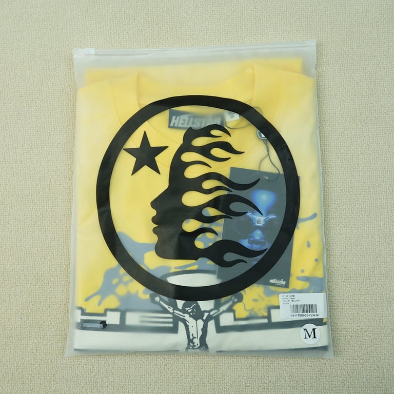 Hellstar Jesus Graphic T-Shirt Yellow - 4