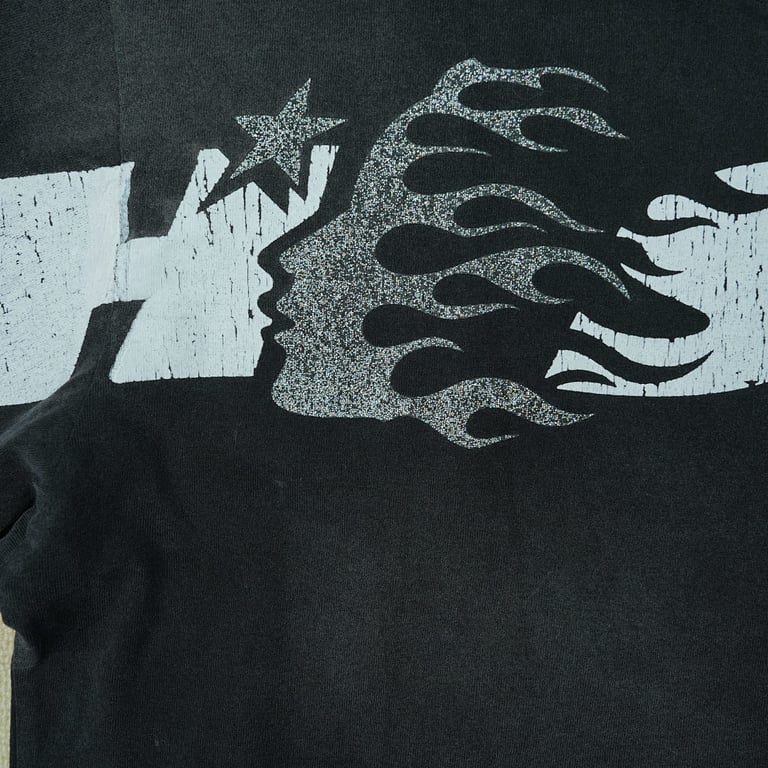 Hellstar Cartoon Logo Glitter T-shirt Black - 10