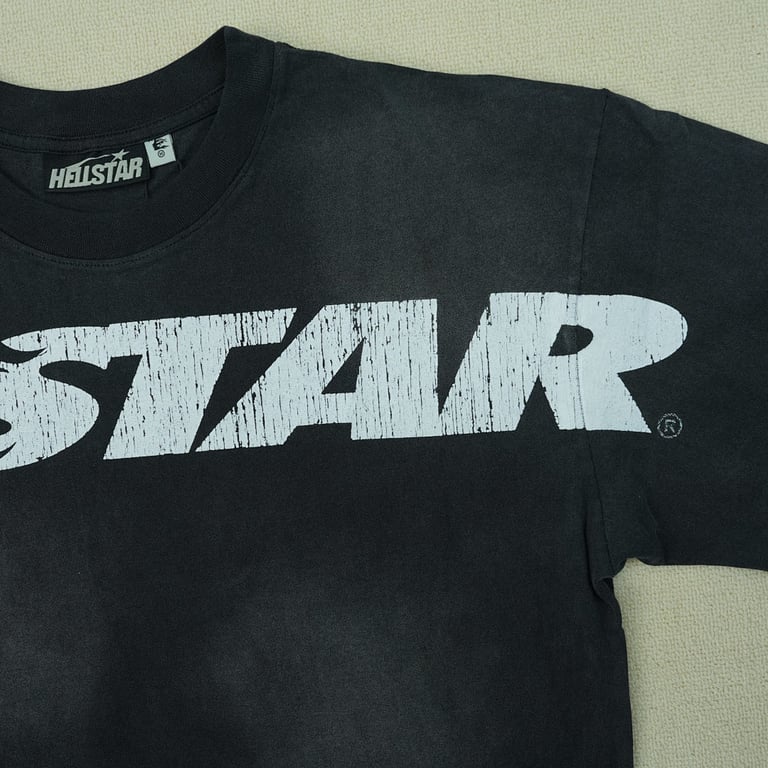 Hellstar Cartoon Logo Glitter T-shirt Black - 12