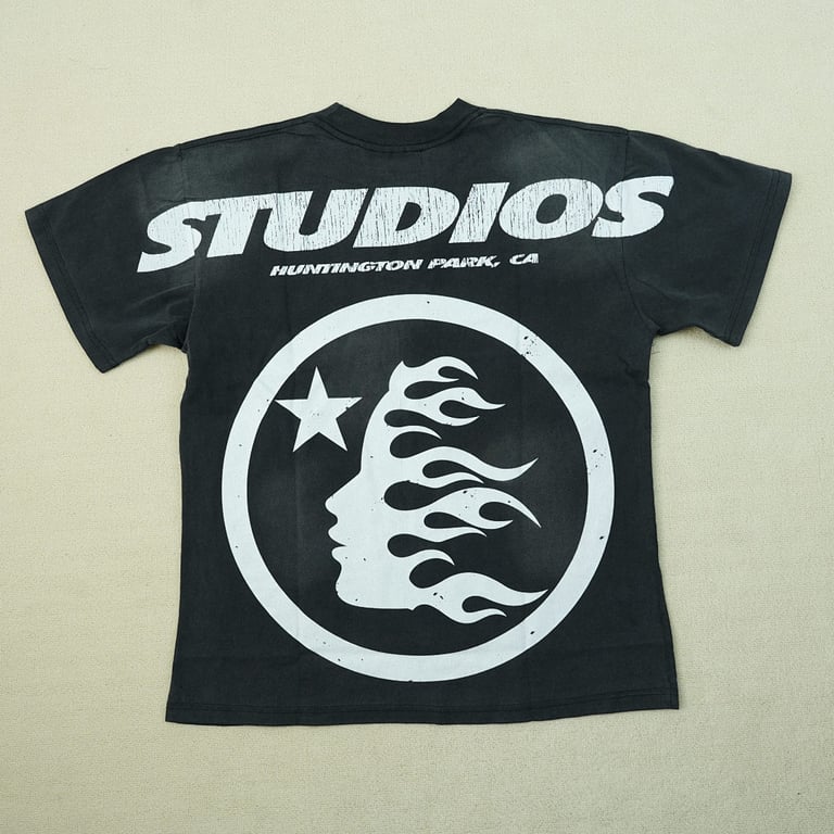 Hellstar Cartoon Logo Glitter T-shirt Black - 15