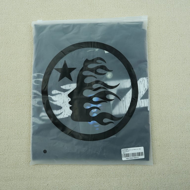 Hellstar Cartoon Logo Glitter T-shirt Black - 3