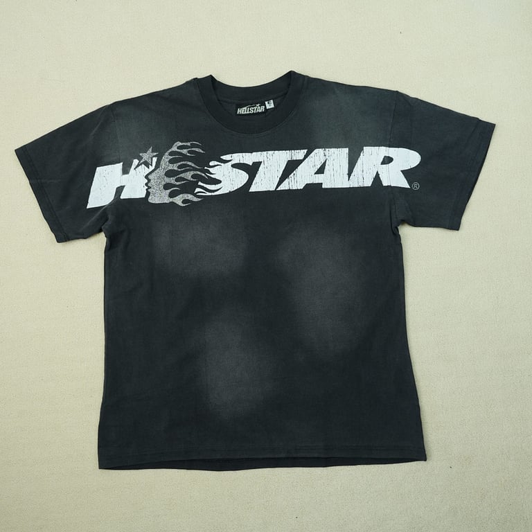 Hellstar Cartoon Logo Glitter T-shirt Black - 5