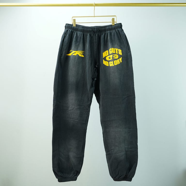 Hellstar No Guts No Glory Sweatpants Midnight Dye Black - 4