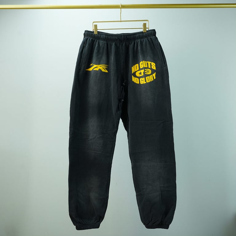 Hellstar No Guts No Glory Sweatpants Midnight Dye Black - 6