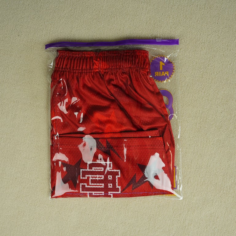 Eric Emanuel x BAPE EE Basic Short Red - 4