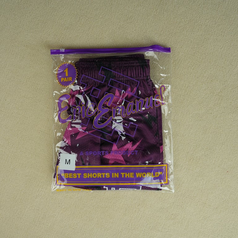Eric Emanuel x BAPE Miami Basic Short Purple/Pink/Black - 4