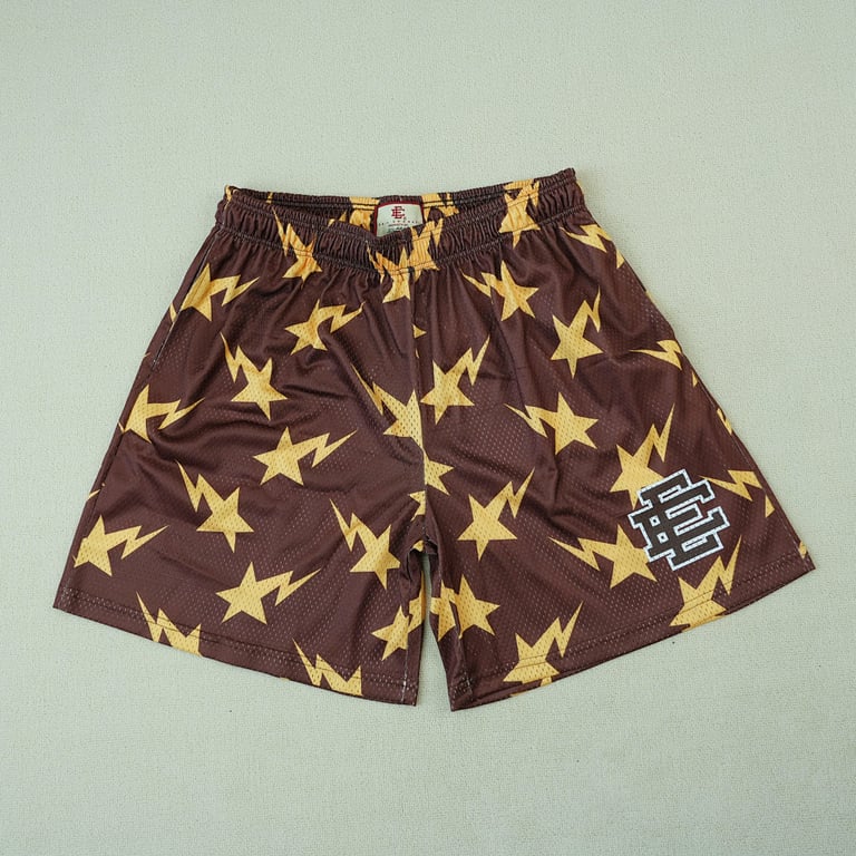 Eric Emanuel x BAPE Miami Basic Short Brown/Yellow - 6