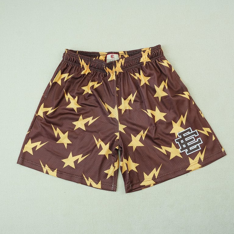Eric Emanuel x BAPE Miami Basic Short Brown/Yellow - 7