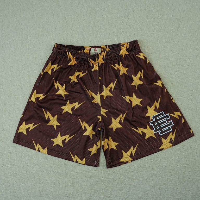 Eric Emanuel x BAPE Miami Basic Short Brown/Yellow - 8