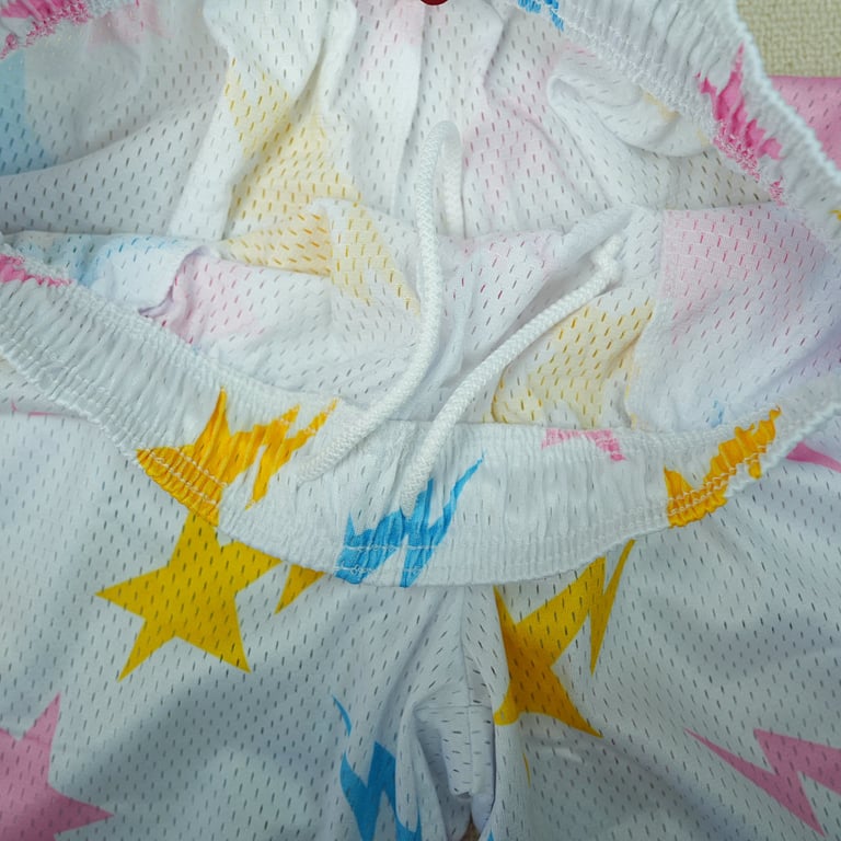 Eric Emanuel x BAPE EE Basic Short White/Yellow/Blue/Pink - 15