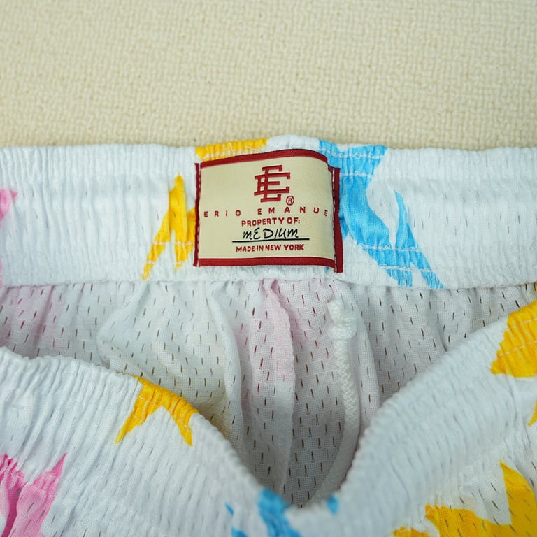 Eric Emanuel x BAPE EE Basic Short White/Yellow/Blue/Pink - 17