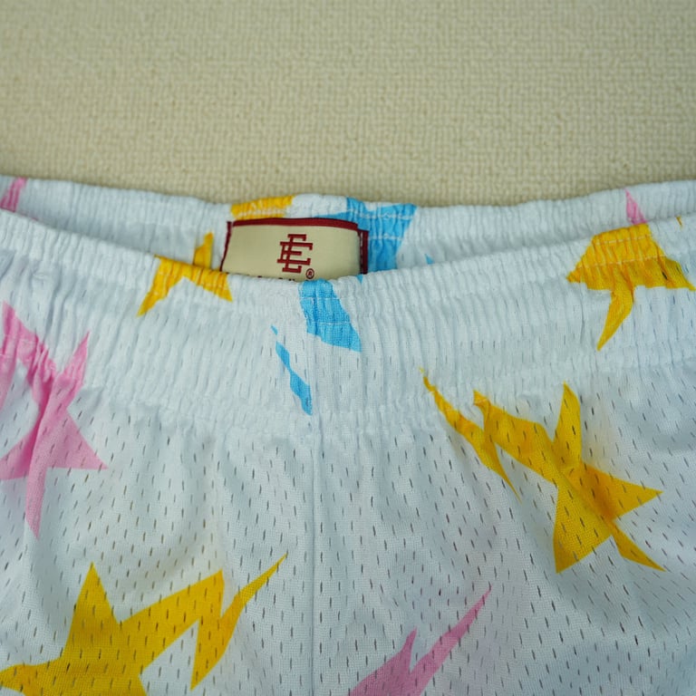 Eric Emanuel x BAPE EE Basic Short White/Yellow/Blue/Pink - 18