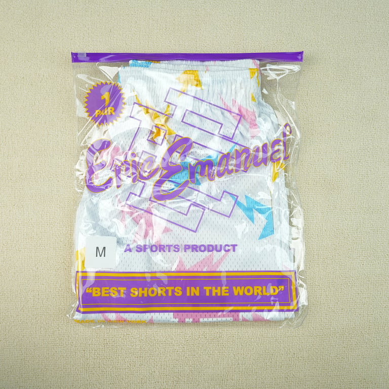 Eric Emanuel x BAPE EE Basic Short White/Yellow/Blue/Pink - 4