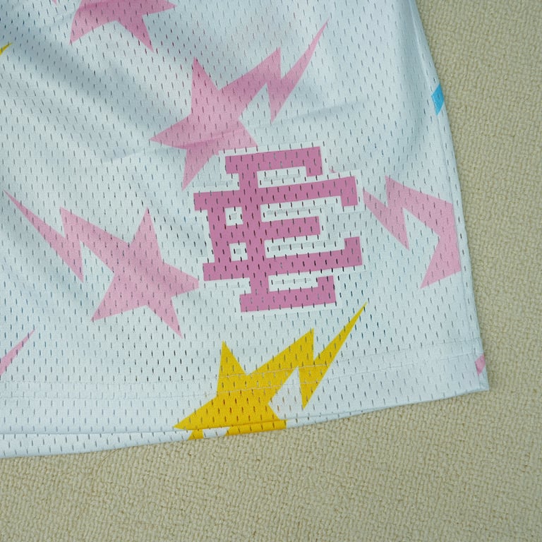 Eric Emanuel x BAPE EE Basic Short White/Yellow/Blue/Pink - 9
