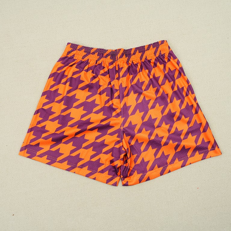 Eric Emanuel EE Basic Short Orange/Purple Houndstooth - 11