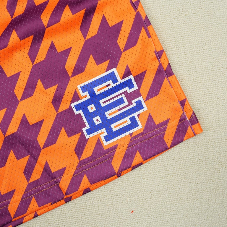 Eric Emanuel EE Basic Short Orange/Purple Houndstooth - 4