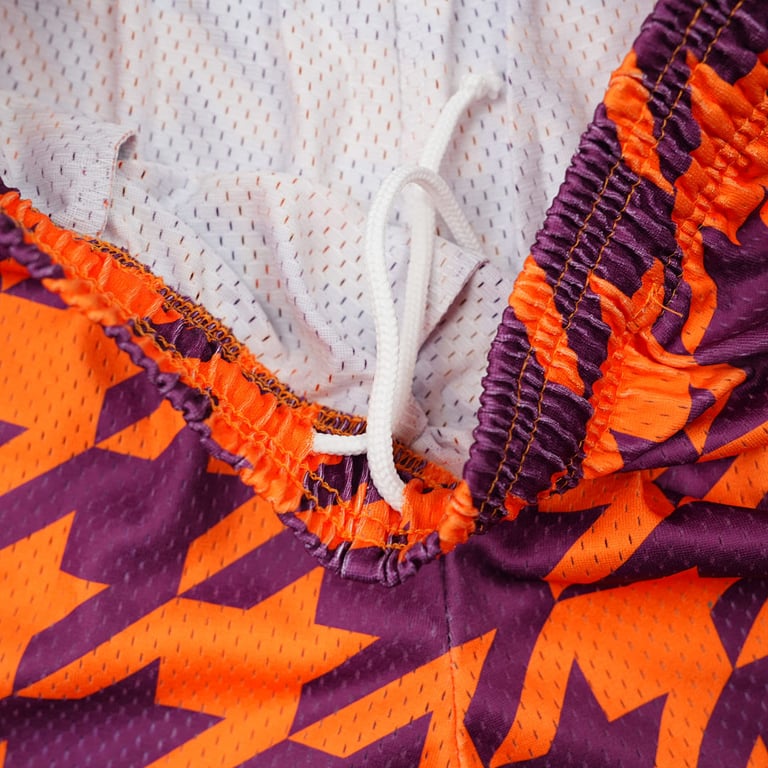 Eric Emanuel EE Basic Short Orange/Purple Houndstooth - 5