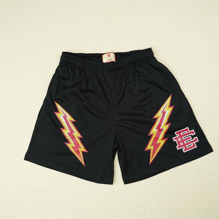 Eric Emanuel EE Basic Lightning Bolt Short Black/Yellow/Red - 6
