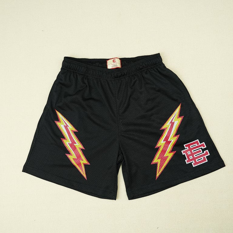 Eric Emanuel EE Basic Lightning Bolt Short Black/Yellow/Red - 7
