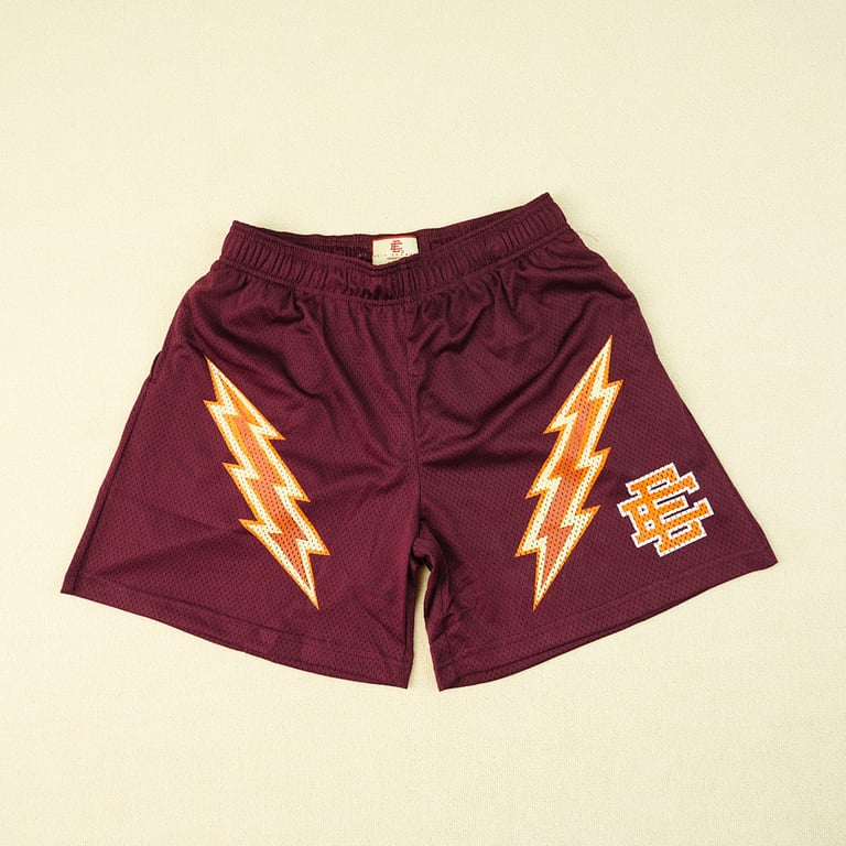 Eric Emanuel EE Basic Lightning Bolt Short Maroon/Orange/Bone - 7