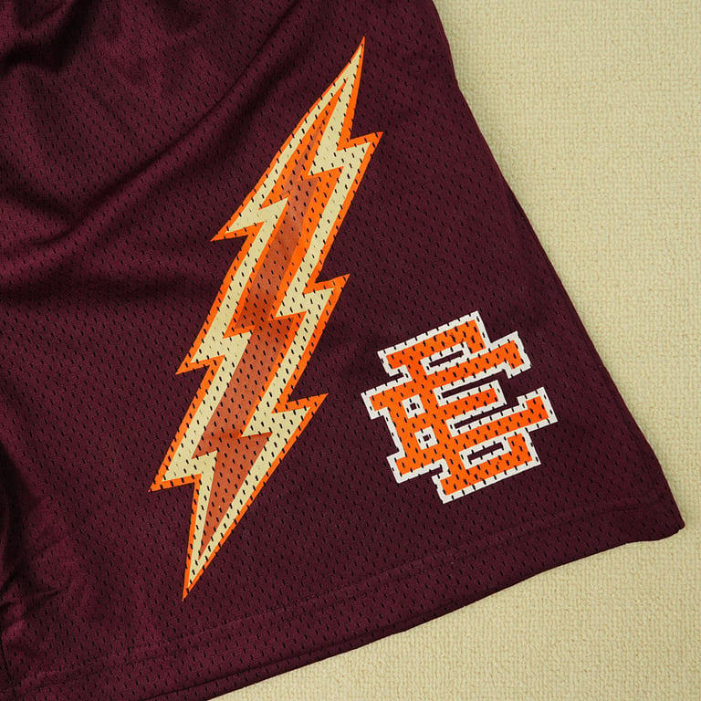 Eric Emanuel EE Basic Lightning Bolt Short Maroon/Orange/Bone - 8