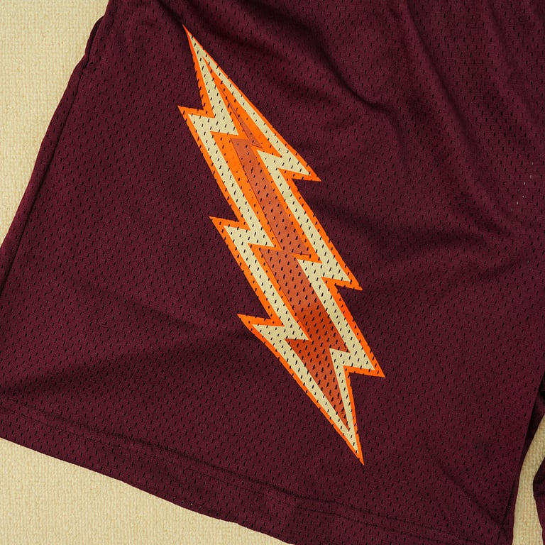 Eric Emanuel EE Basic Lightning Bolt Short Maroon/Orange/Bone - 9