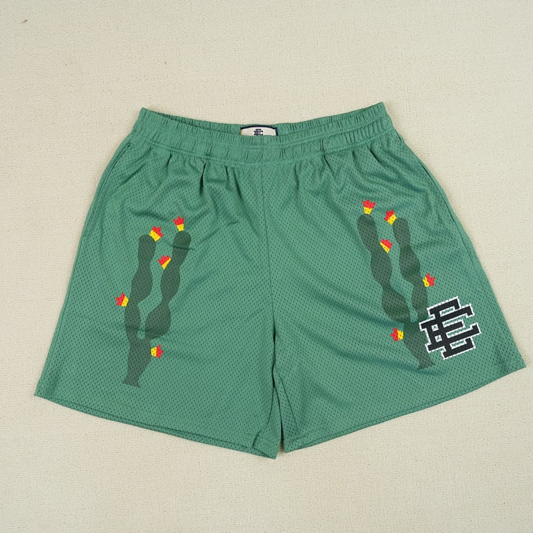Eric Emanuel Cactus Mesh Shorts Green - 4