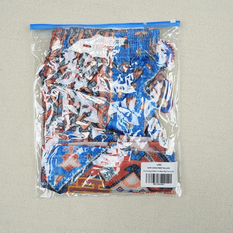 Eric Emanuel EE Basic Rug Print Short White/Blue/Tan - 3