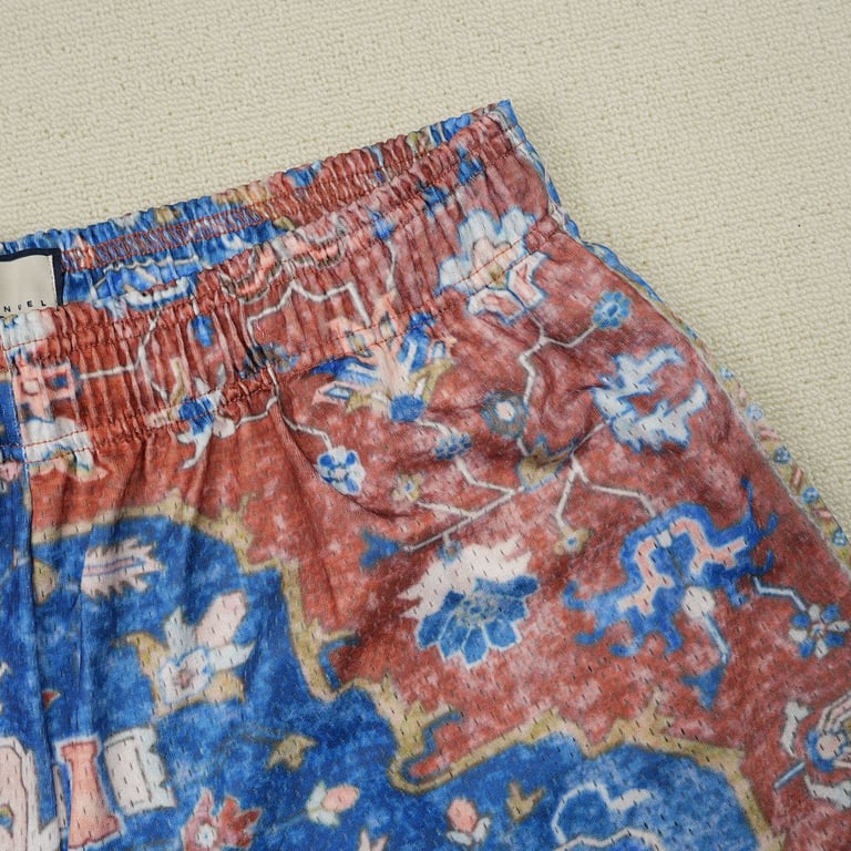 Eric Emanuel EE Basic Rug Print Short White/Navy - 7