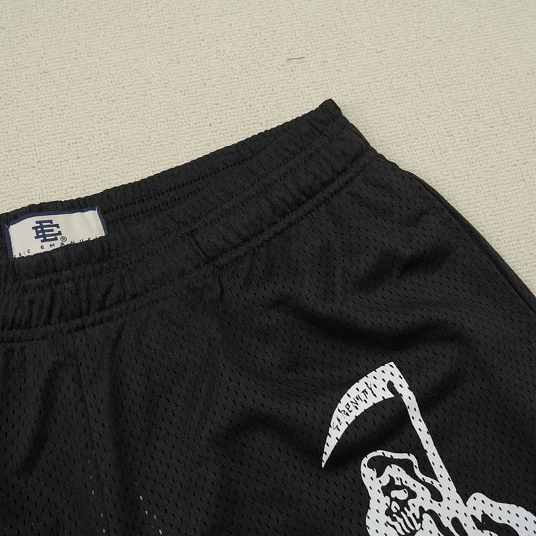 Eric Emanuel x Warren Lotas Mesh Shorts Black/White - 15