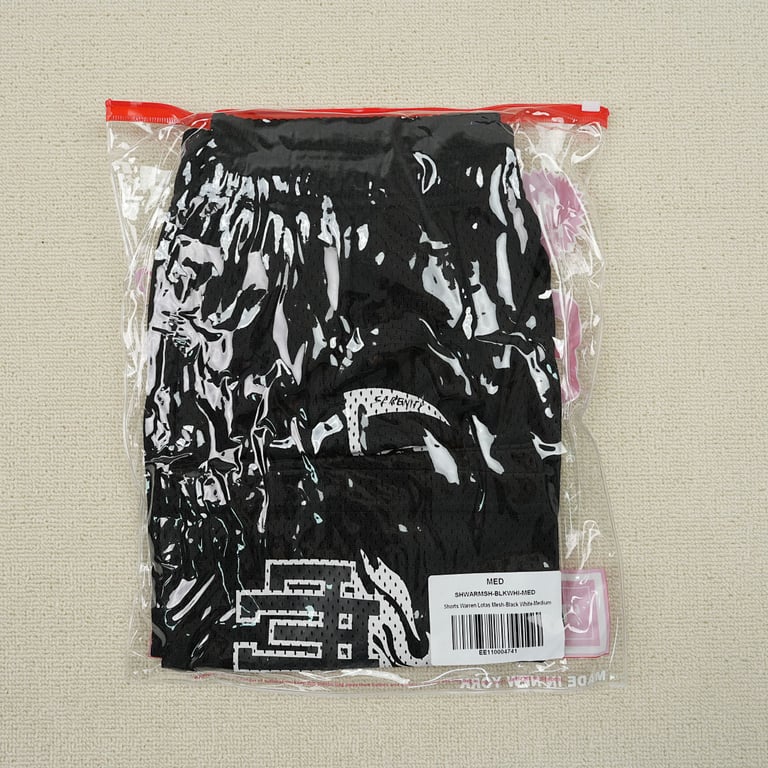 Eric Emanuel x Warren Lotas Mesh Shorts Black/White - 3