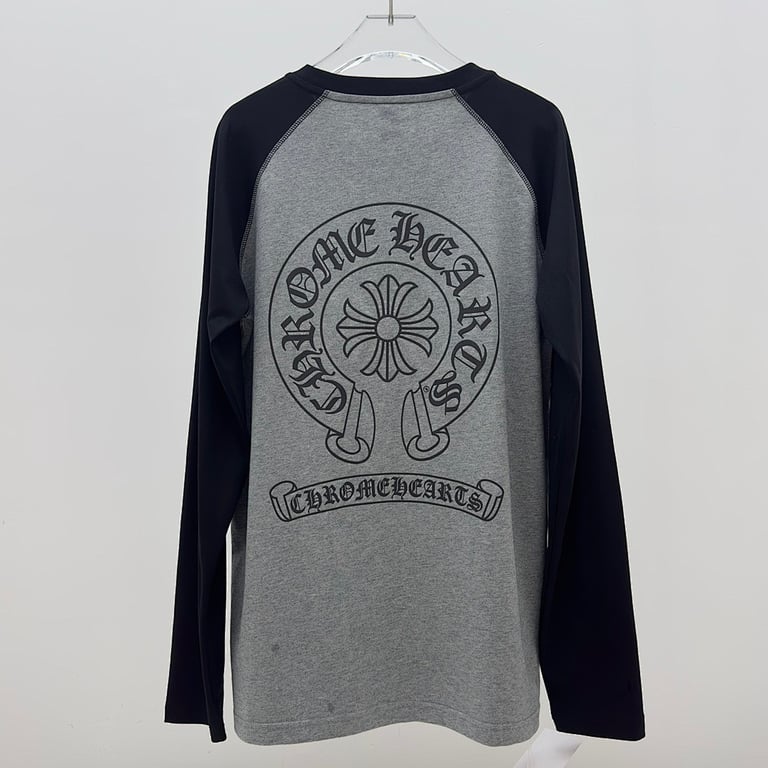 Chrome Hearts Raglan Long Sleeve Grey Black - 3